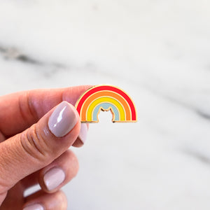 Cat Rainbow Pin