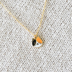 Calico Kitty Necklace