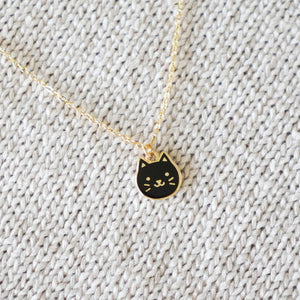 Black Kitty Necklace