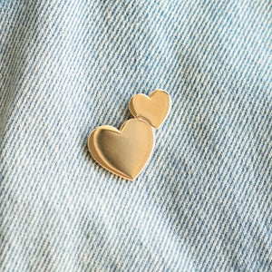 Two Hearts Pin