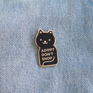 
            
                Load image into Gallery viewer, Adopt Don&amp;#39;t Shop Cat Pin
            
        