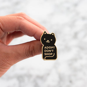 
            
                Load image into Gallery viewer, Adopt Don&amp;#39;t Shop Cat Pin
            
        