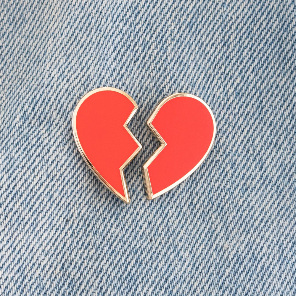 Broken Heart Pin Set