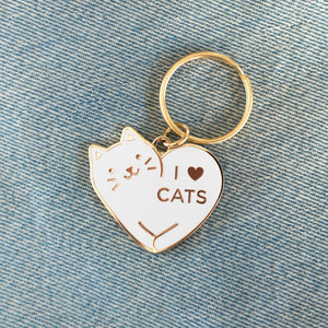 
            
                Load image into Gallery viewer, I Love Cats Keychain
            
        