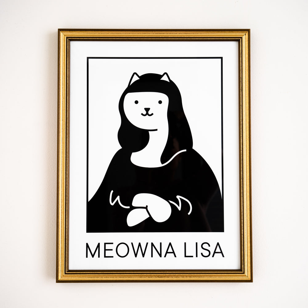 Meowna Lisa Art Print