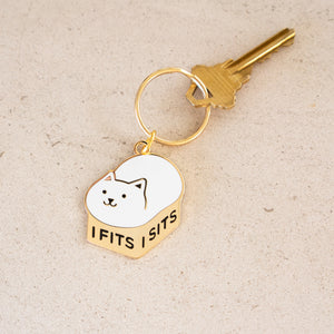 
            
                Load image into Gallery viewer, I Fits I Sits Keychain
            
        