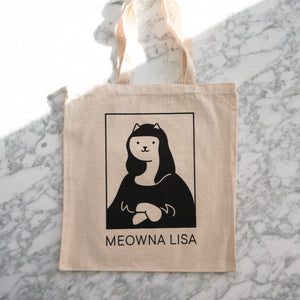 
            
                Load image into Gallery viewer, Meowna Lisa Tote Bag
            
        