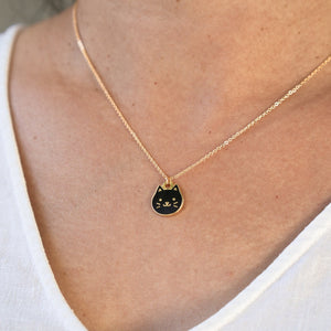 Black Kitty Necklace