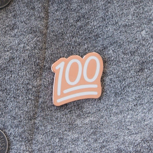 100 Emoji Pin